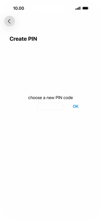Key in a new four-digit PIN and press OK.