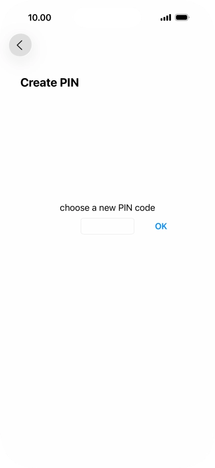 Key in a new four-digit PIN and press OK.
