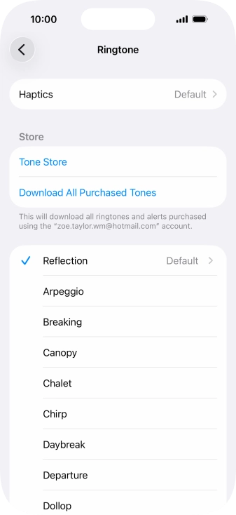 Press the required ring tones to hear them.