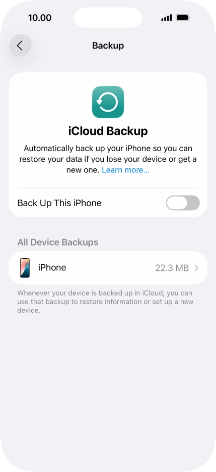 Press the indicator next to 