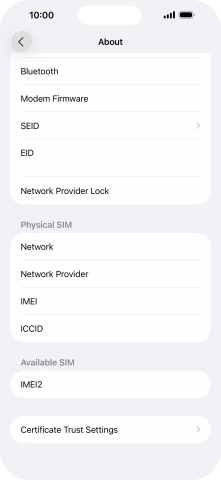 The Network Provider Lock status is displayed next to Network Provider Lock.