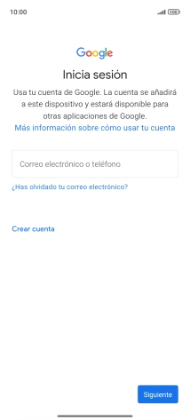 Si no tienes una cuenta de Google, pulsa Crear cuenta y sigue las indicaciones de la pantalla para ver cómo crear una cuenta nueva.