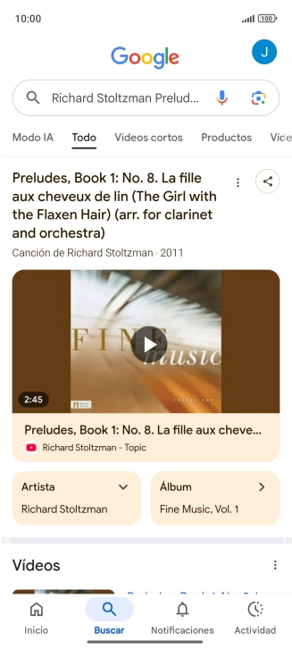 Sigue las indicaciones de la pantalla para utilizar los resultados de búsqueda.