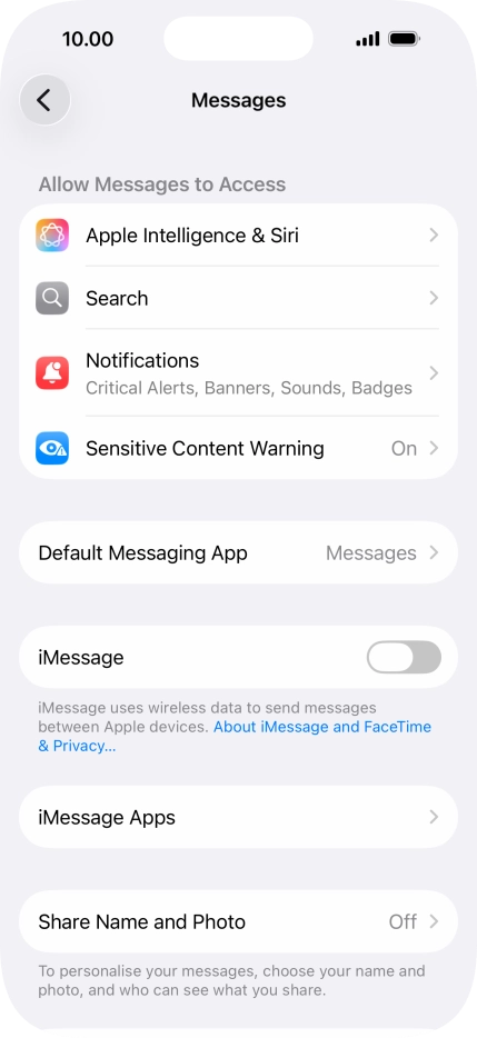 Press the indicator next to 