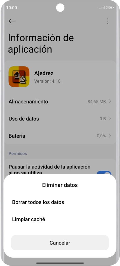 Pulsa Limpiar caché.