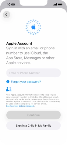 Press Email or Phone Number and key in the username for your Apple Account.