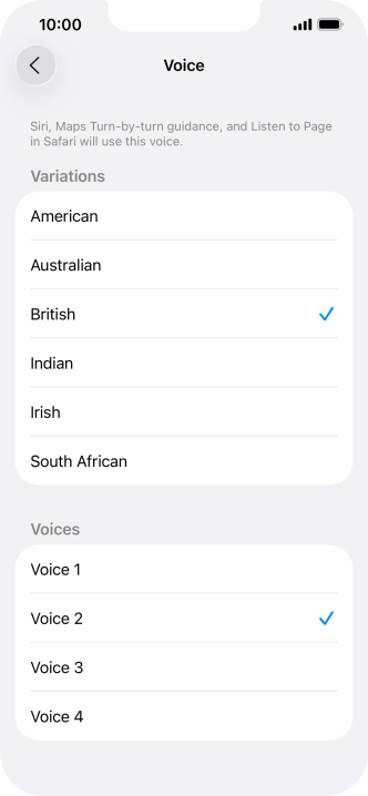 Press the required accent.