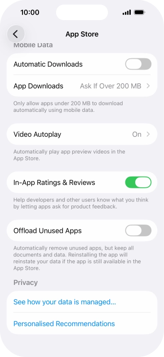 Press the indicator next to 