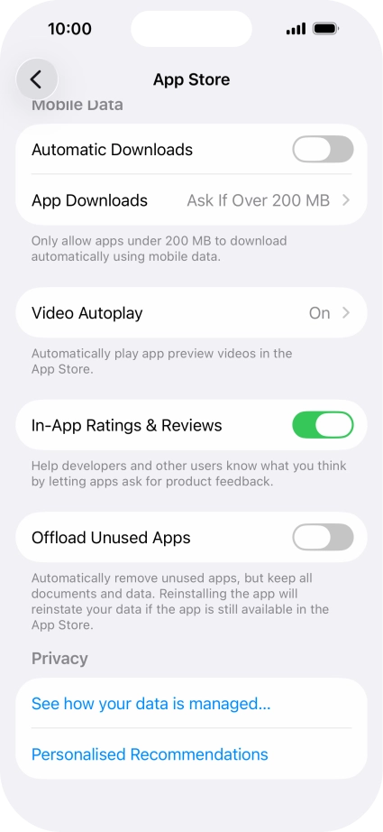 Press the indicator next to 