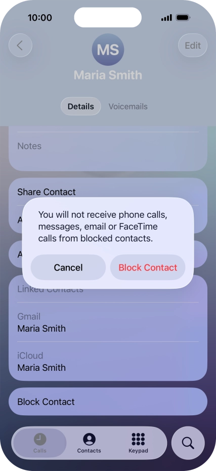 Press Block Contact.