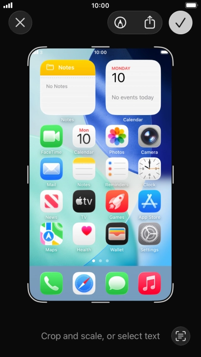 Follow the instructions on the screen to edit and save your screenshot.