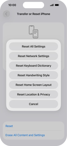 Press Reset Network Settings.