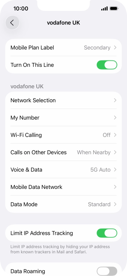 Press the indicator next to 