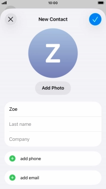 Press Last name and key in the last name.