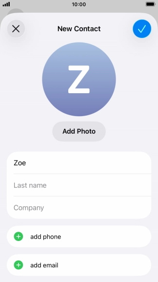 Press Last name and key in the last name.