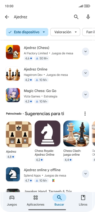 Pulsa la app deseada.