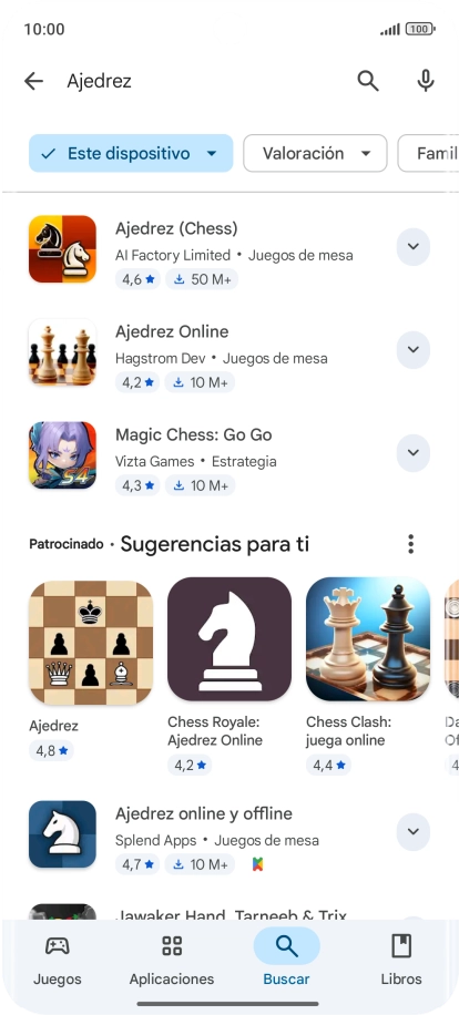 Pulsa la app deseada.