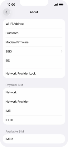The Network Provider Lock status is displayed next to Network Provider Lock.
