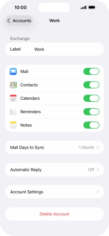 Press Delete Account.