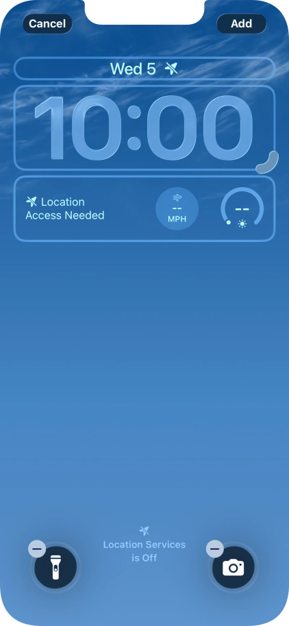 To customise the way the lock screen date is displayed, press the date widget and follow the instructions on the screen to select the required widget display mode.