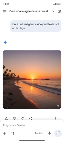 También puedes pedir a Gemini que genere una fotografía partiendo de tu descripción.