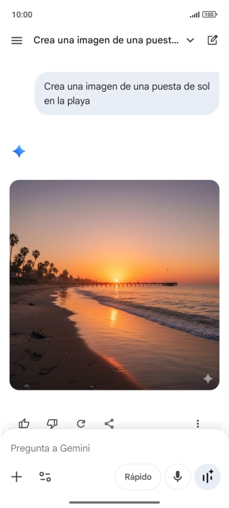 También puedes pedir a Gemini que genere una fotografía partiendo de tu descripción.