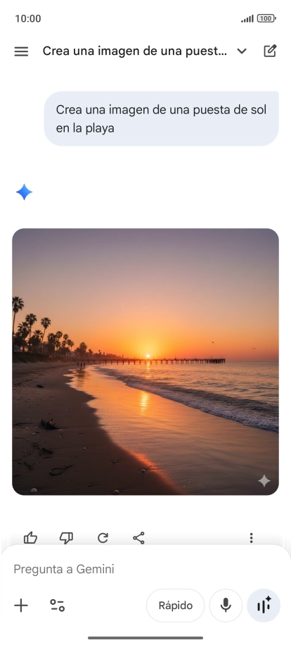 También puedes pedir a Gemini que genere una fotografía partiendo de tu descripción.