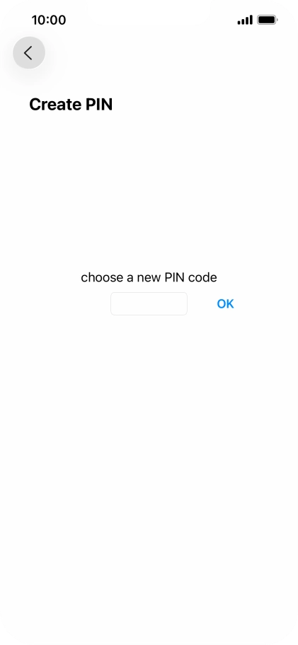 Key in a new four-digit PIN and press OK.