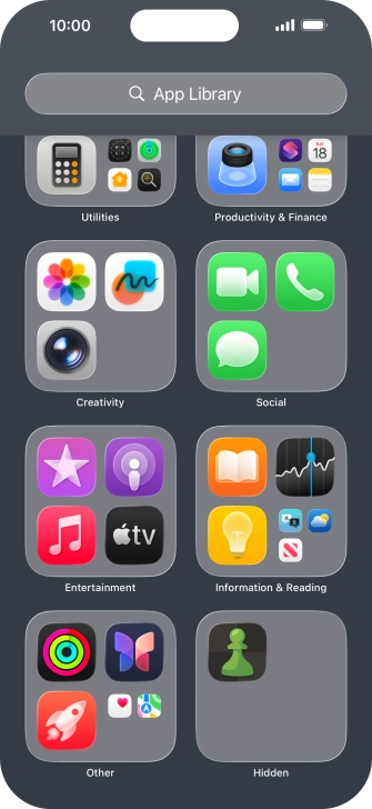 Press and hold the required app.