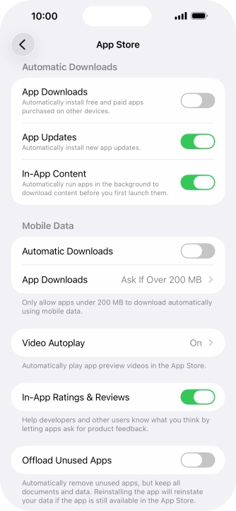 Press the indicator next to 