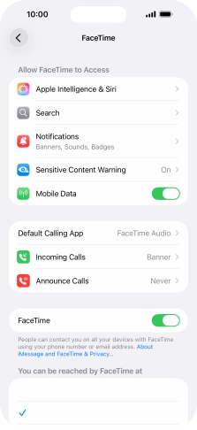 Press the indicator next to 