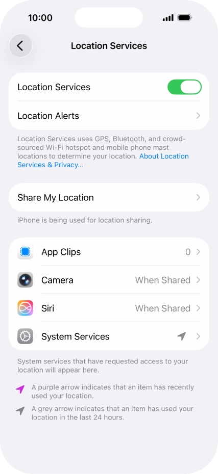 Press the required app.