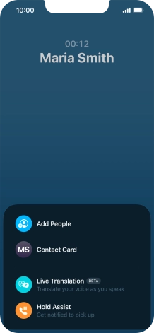 Press Live Translation and follow the instructions on the screen to select the required language settings.