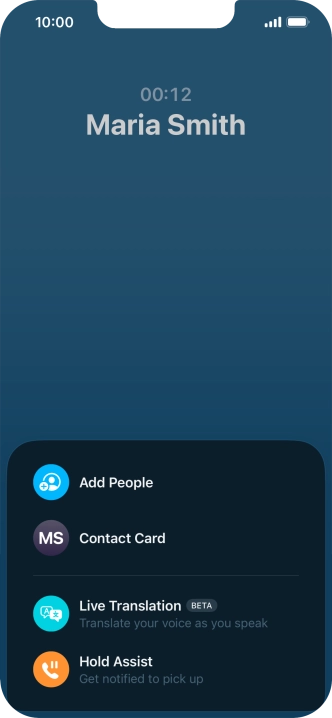 Press Live Translation and follow the instructions on the screen to select the required language settings.