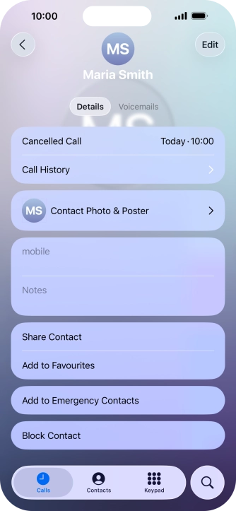 Press Block Contact.