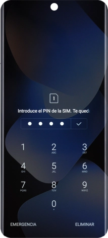 Si lo solicita el teléfono, introduce el código PIN y pulsa el icono de aceptar.