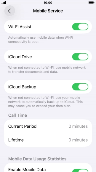 Press the indicator next to 
