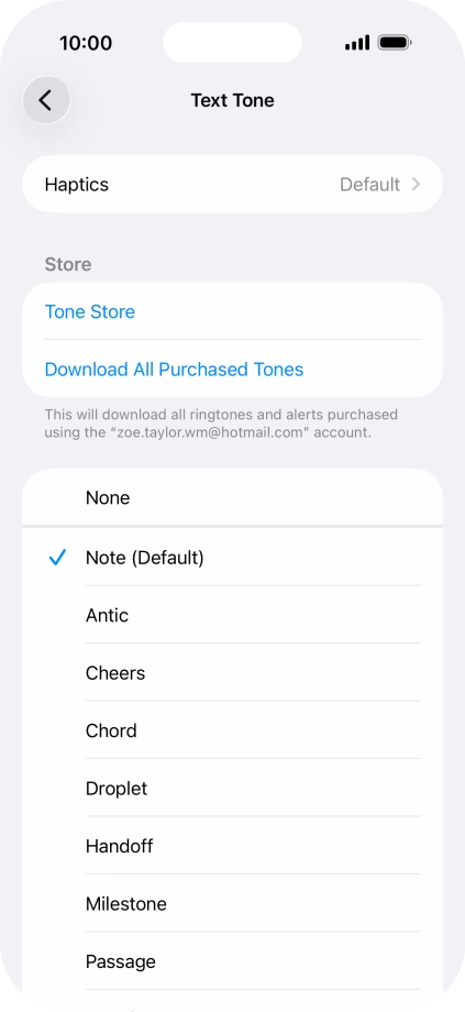 Press the required message tones to hear them.