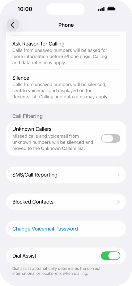 Press Silence to turn on the function.
