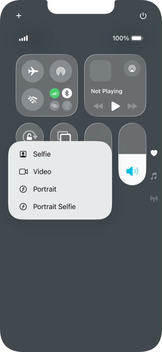 Press and hold the required function to see more actions.