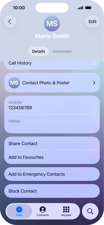 Press Block Contact.