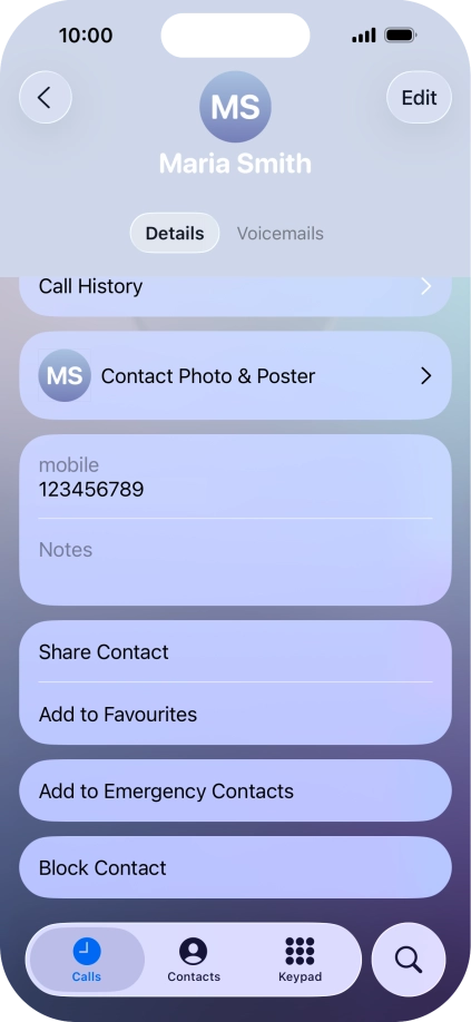 Press Block Contact.