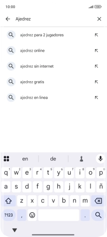 Introduce el nombre del tema o de la app y pulsa el icono de búsqueda.