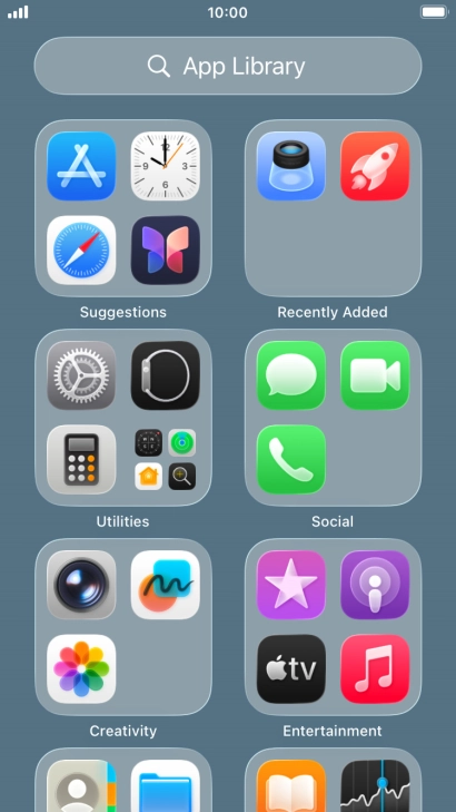 Press the required app.