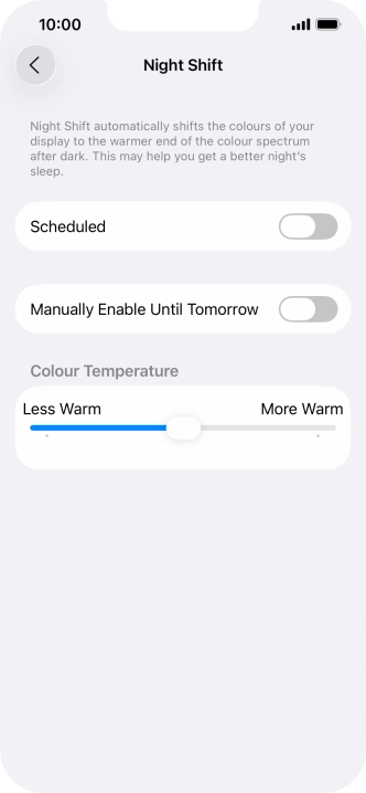 Press the indicator next to 