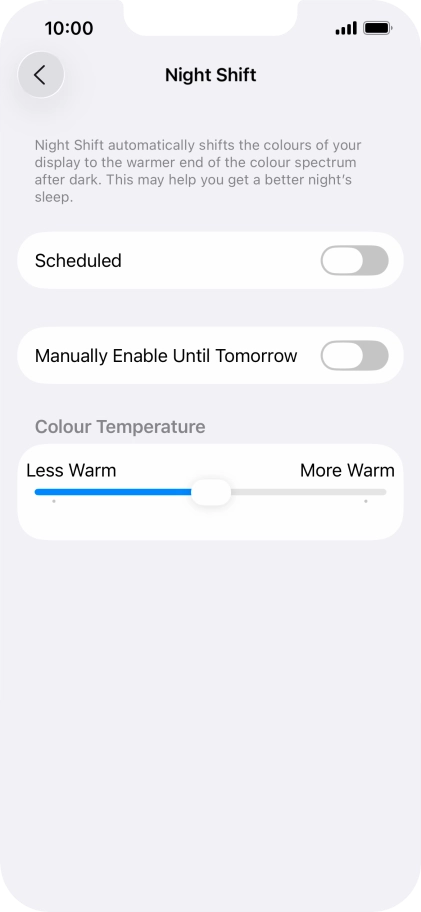 Press the indicator next to 