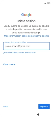 Sigue las indicaciones de la pantalla para terminar la activación.