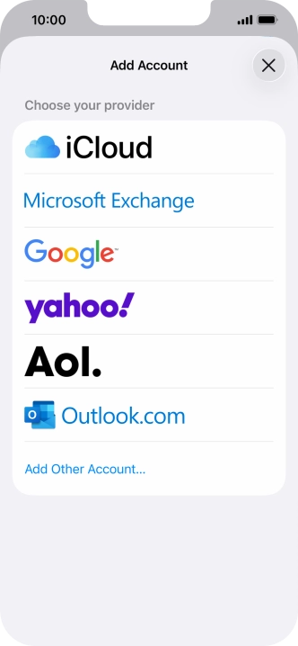 Press Add Other Account....