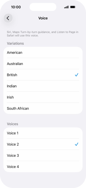 Press the required accent.