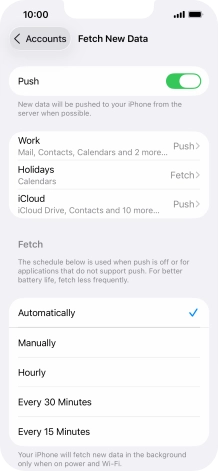 Press the indicator next to 